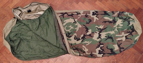 Bolsa De Dormir Y Funda Goretex Ejército U.s.a. Camuflado Derecho (Usado)