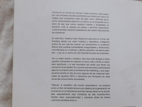 Imagen 3 de 8 de Marcas El Ansiolitico Del Mundo Posmoderno F Soto Roland Nsb