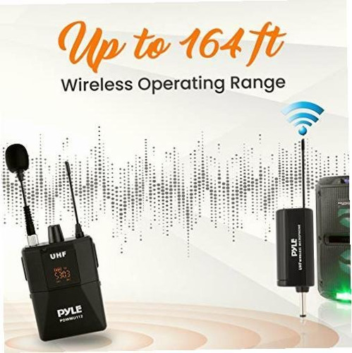 Pyle Uhf Wireless Microphone System Kit Portable