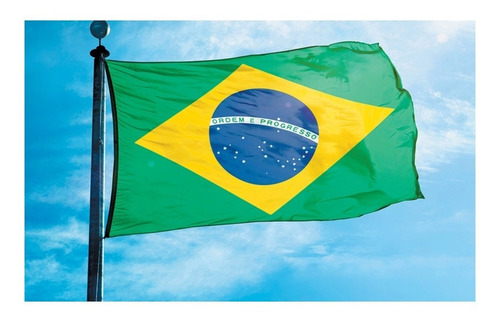 Imagen 2 de 3 de Bandera Brasil 1.50x90cm Exterior Grande