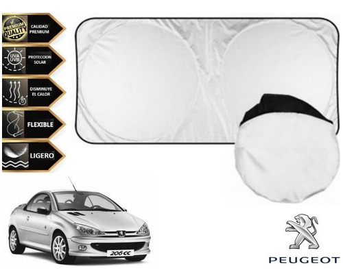 Protector Cubresol Tapasol Con Ventosas Peugeot 206cc 2007