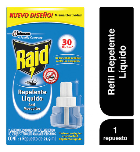 Raid Anti Mosquitos Insecticida Líquido Raid 30 Noches Sin