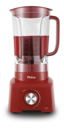 Liquidificador portátil Philco PH1200 3 L vermelho com jarra de acrílico 220V - Inclui 1 acessórios