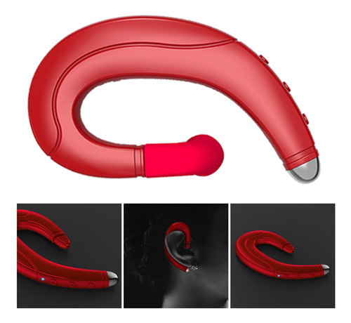 6 Ganchos Para La Oreja Que Conducen Los Auriculares De Rojo