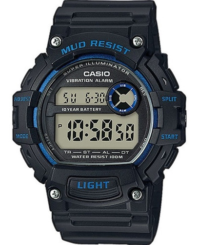 Reloj Casio Trt110 2a Hombre Digital Correa Negra Wr100 Full