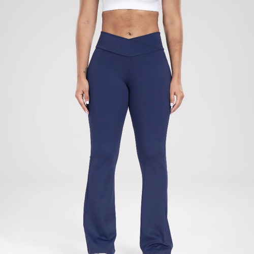 Leggins Acampanados Elásticos De Secado Rápido Con Corte En