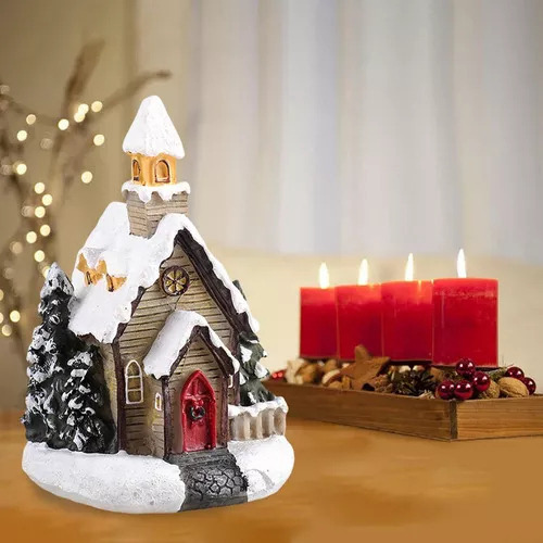 M 4 Piezas De Christmas Villa Led