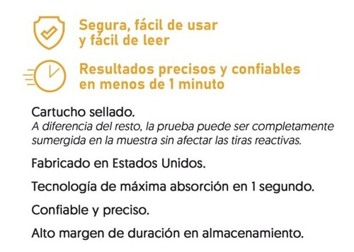 Prueba Antidoping En Orina Panel 6 Parámetros Caja / 25pz
