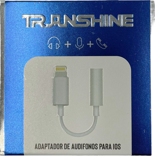 Cable Adaptador Lightning Para Auriculares 3.5mm Hembra Bco