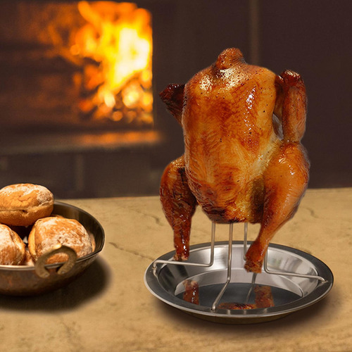 Estante Vertical De Acero Inoxidable Compatible Con Asador