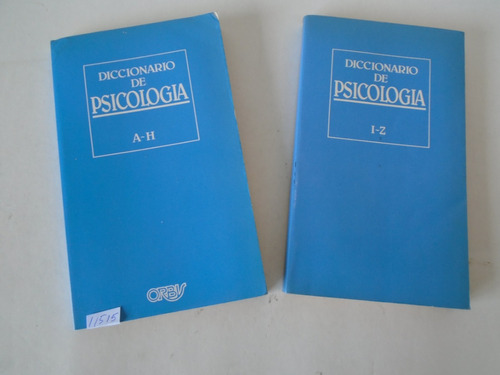 Diccionario De Psicología, Obra Completa En Dos Tomos- Orbis