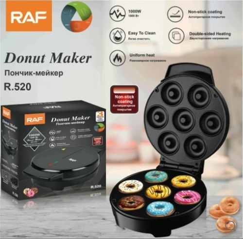 Maquina De Donuts Raf Donut Maker Premium Color Negro