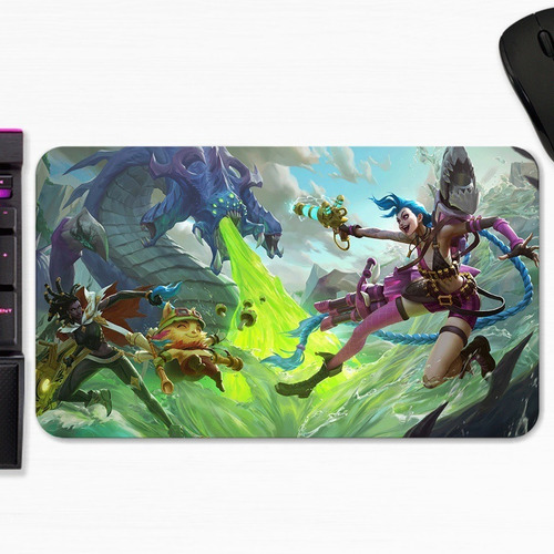 Mouse Pad Lol Wild Rift Jinx Senna Teemo Art Gamer M