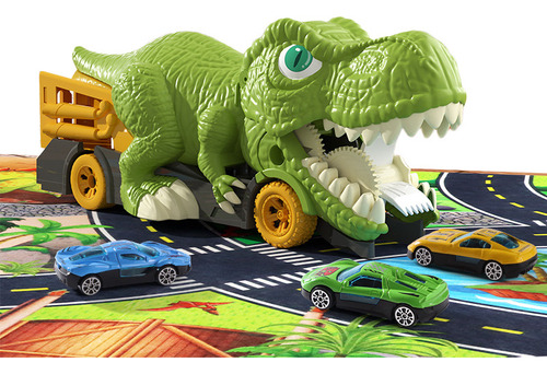 Coche De Juguete Dinosaur Transporter Con 2 Coches Pequeños