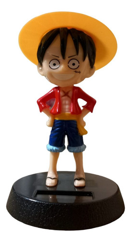 Figura One Piece Luffy Con Energía Solar 12 Cm