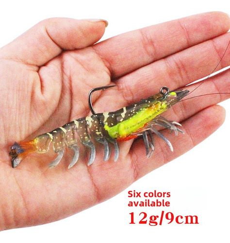 Cebo Blando Con Anzuelos Para Camarones Que Brillan En La Os