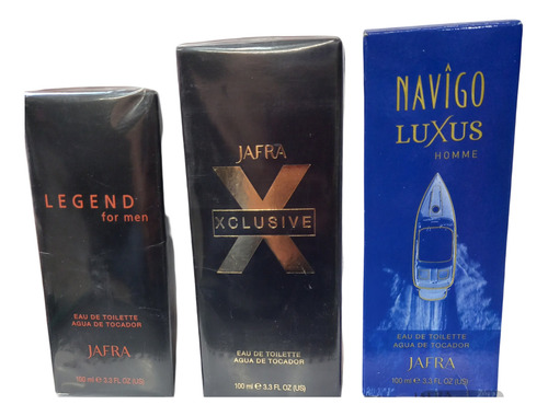 Jafra Legend, Set 3 Perfumes, Xclusive + Legend + Navigo Lux