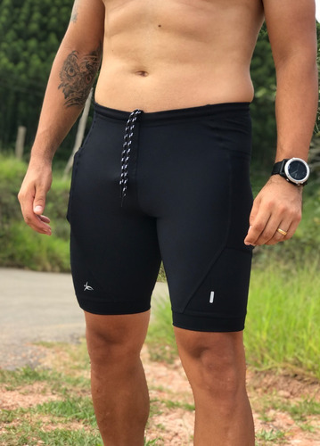 Imagem 2 de 6 de Bermuda De Compressão Masculina Com Bolso Corrida