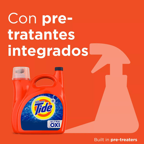 Detergente Concentrado Tide Ultra Oxi 59 Lavados 2,72 Litros
