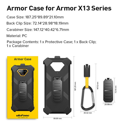 C Funda Trasera Con Clip Para Ulefone Armor 21