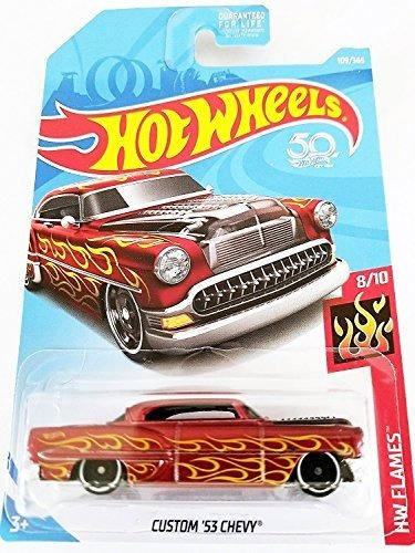 Hot Wheels 2018 50th Anniversary Hw Flames Custom 53 Chevy 1