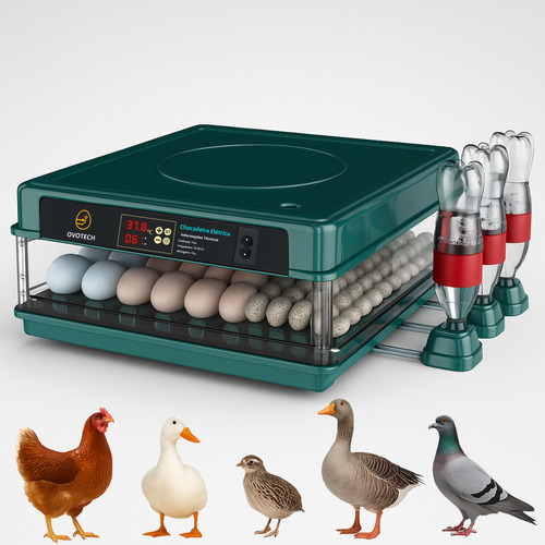 Chocadeira Para Ovos Incubadora Automática Ovoscópio 48 Ovos