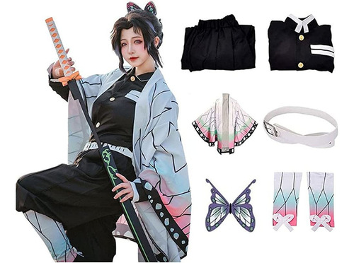 Demon Slayer Cosplay Kochou Shinobu Traje Fiesta Para Adulto