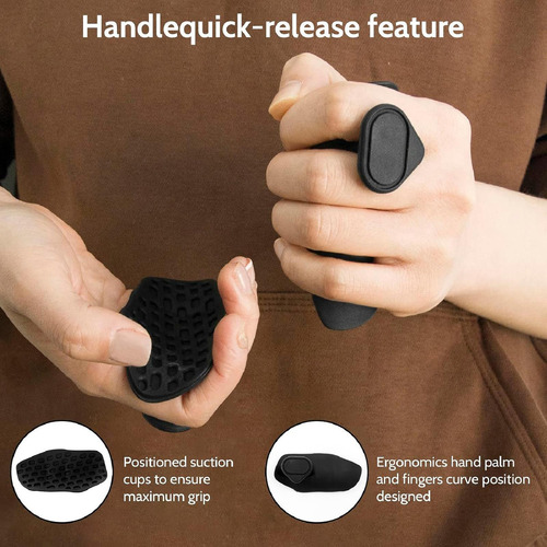 Black Weightlifting Grip Pads