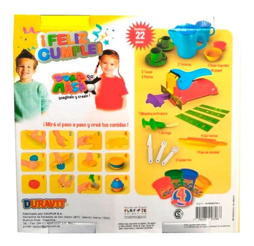 Juego De Masas Infantiles Feliz Cumple Duravit C/ Accesorios