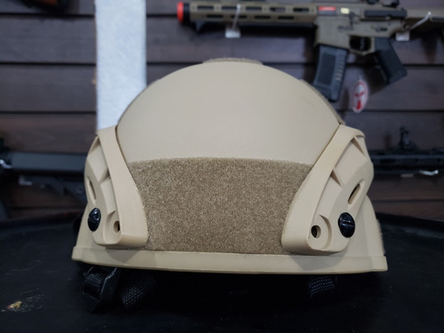 Imagem 5 de 6 de Airsoft Capacete Tan C/ Protetor De Orelha
