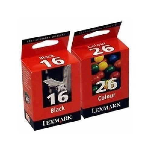 Dual Pack De Tinta Lexmark 16 + 26 10n1116 + 10n1126 Oferta