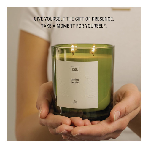 Craft & Kin 12oz Bamboo Jasmine Vela Para El Hogar | Velas |