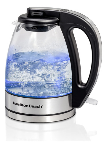 Hamilton Beach Compact Hervidor De Agua De Vidrio, 1 litro (