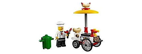 Carrito Y Vendedor De Hot Dogs Lego City (30356) En Bolsa
