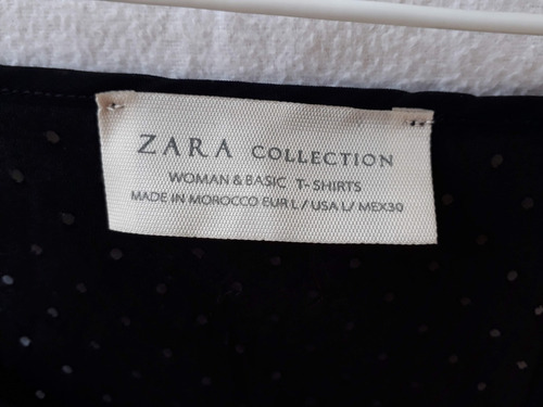 Remera Musculosa Negra Mujer Zara Collection Talle L Nueva