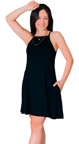 Vestido de alcinha store soltinho preto