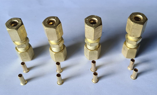 Kit União Emenda Porca Anilha Insert Tubo De 12mm C/4un