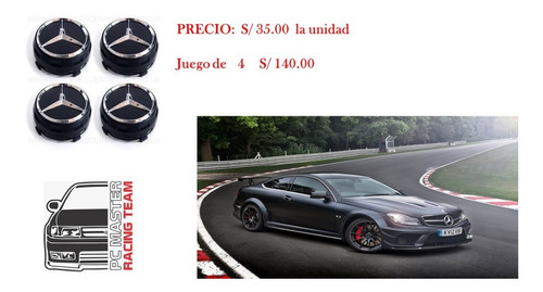 Tapa De Aro Para Mercedez Benz - Am - Negro