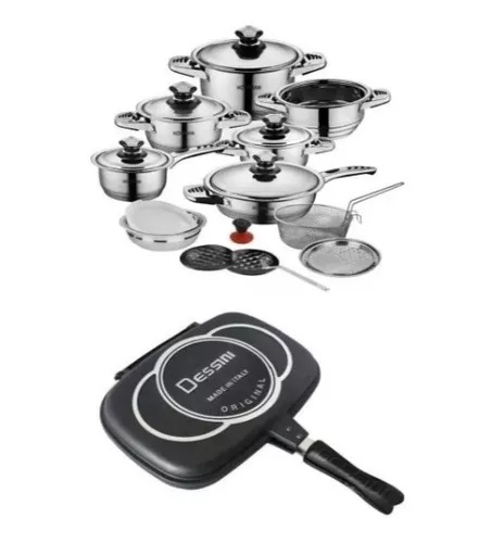 Juego Ollas Acero Quirurgico Bateria Cocina 12pz Hoffman