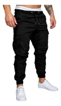Comprar Pack X2 Pantalones Hombre Cargo Gabardina Bolsillos Jogger