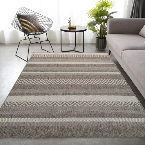 Tapete Sisal Antiderrapante Cleanbege 1,50 X 2,20 Sob Medida Cor Bege Desenho Do Tecido Geométrico
