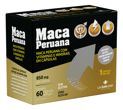 Maca peruana 60 cápsulas - Sabor La Sanday sin sabor