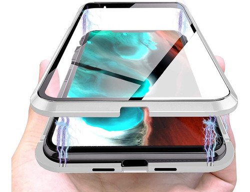 Funda Metalica Magnetica Vidrio Para iPhone 13 13 Pro