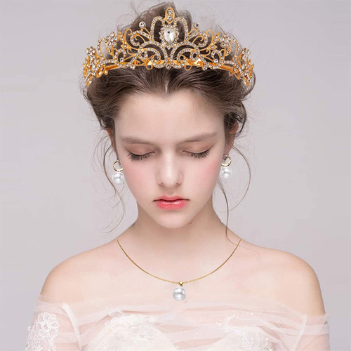 9pcs Corona Reina Princesa Tiara Para Boda Novia Cumpleaño
