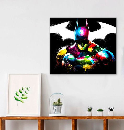 Imagen 2 de 4 de 5d Diamond Painting Batman Diamantes Cuadrad 4mybebe
