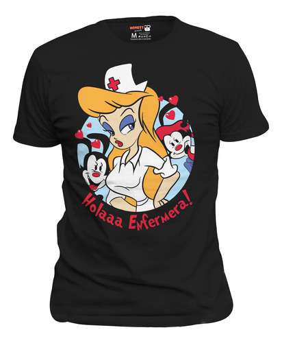 Playera Retro Animaniacs Hola Enfermera Yakko Wako -0003wb