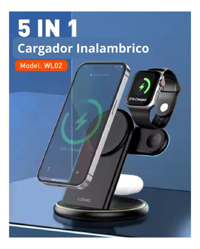 Cargador Inalambrico Celular Smartwtch AirPods 15w