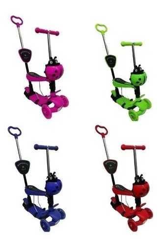 Scooter 5 En 1 Para Niños Y Niñas Con Silla