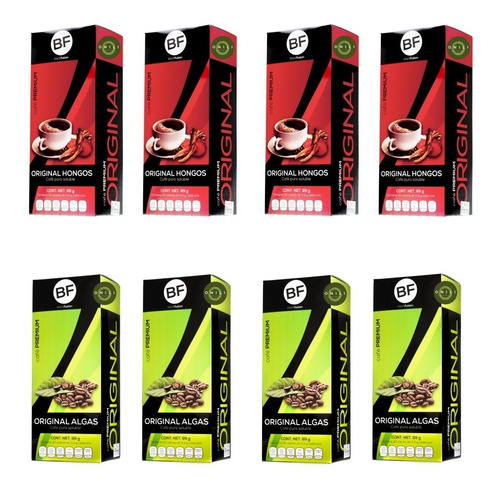  Café Gourmet Original Black Fusión Algas/hongos 8 Pack