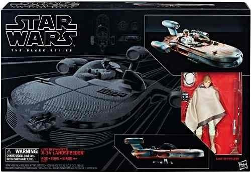 Figura de acción Luke Skywalker With Landspeeder C1426 de Hasbro The Black Series